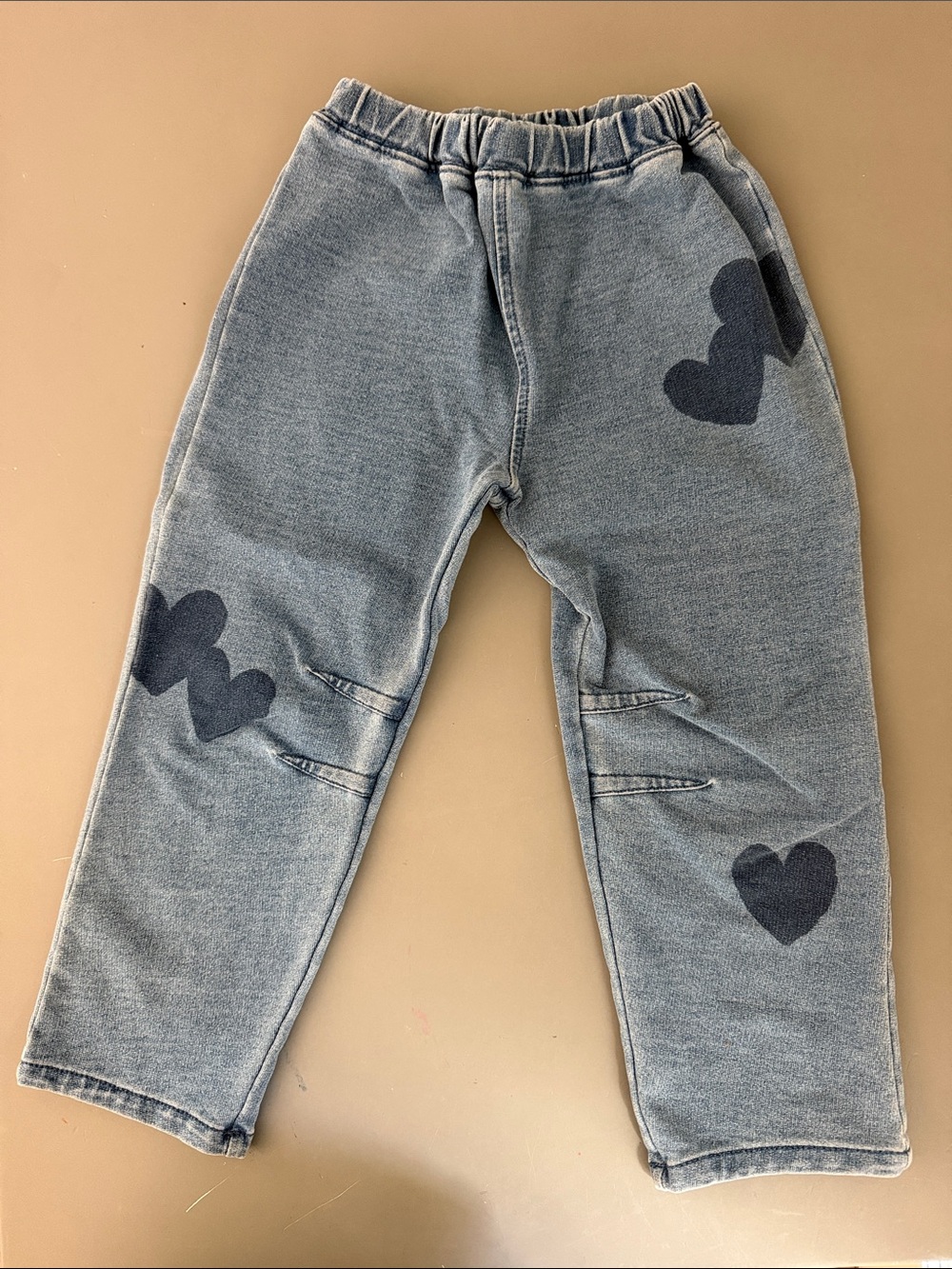 Peek Grey Heart-Print Kids Jeans